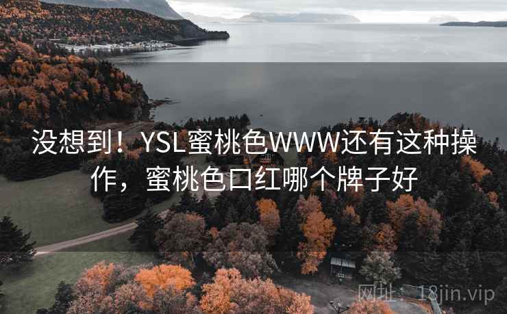 没想到！YSL蜜桃色WWW还有这种操作，蜜桃色口红哪个牌子好