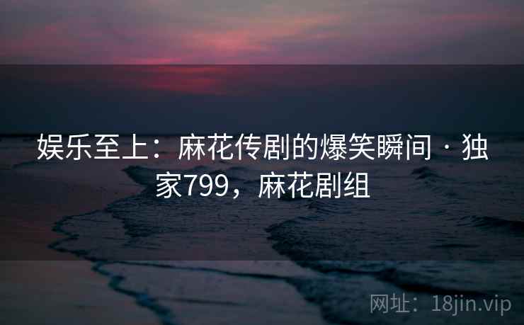 娱乐至上：麻花传剧的爆笑瞬间 · 独家799，麻花剧组