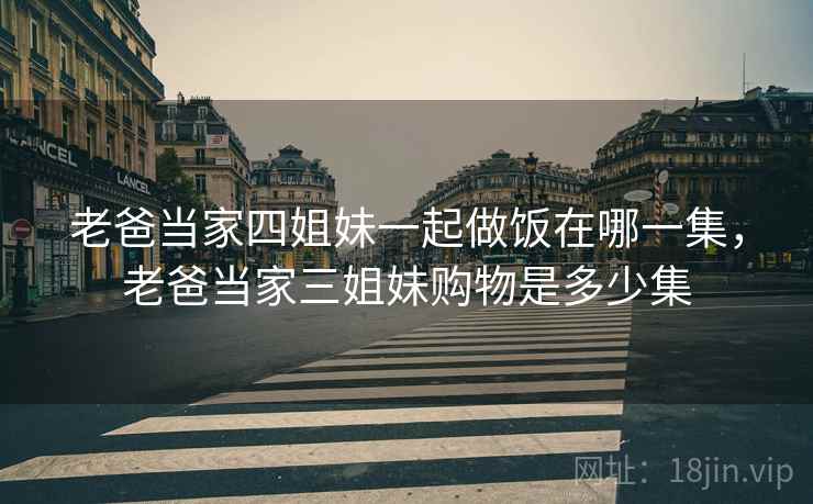 老爸当家四姐妹一起做饭在哪一集，老爸当家三姐妹购物是多少集