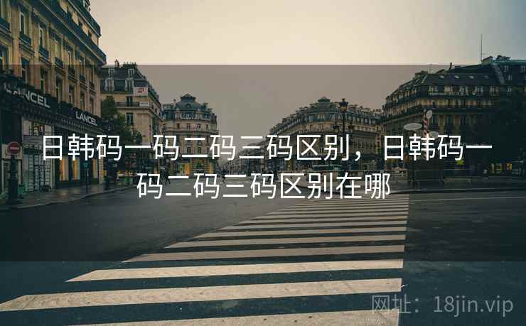 日韩码一码二码三码区别,日韩码一码二码三码区别在哪 日韩码一码二码三码区别,日韩码一码二码三码区别在哪